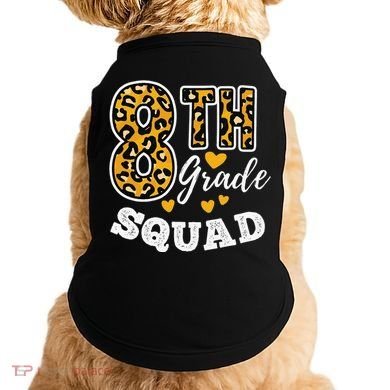 Leopard Print Eighth Grade Teacher 8th Grade Squad Doggie Tank