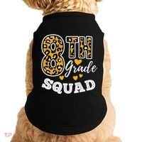 Leopard Print Eighth Grade Teacher 8th Grade Squad Doggie Tank thumb 0