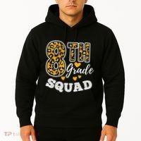 Leopard Print Eighth Grade Teacher 8th Grade Squad Hoodie thumb 2