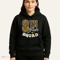 Leopard Print Eighth Grade Teacher 8th Grade Squad Hoodie thumb 5