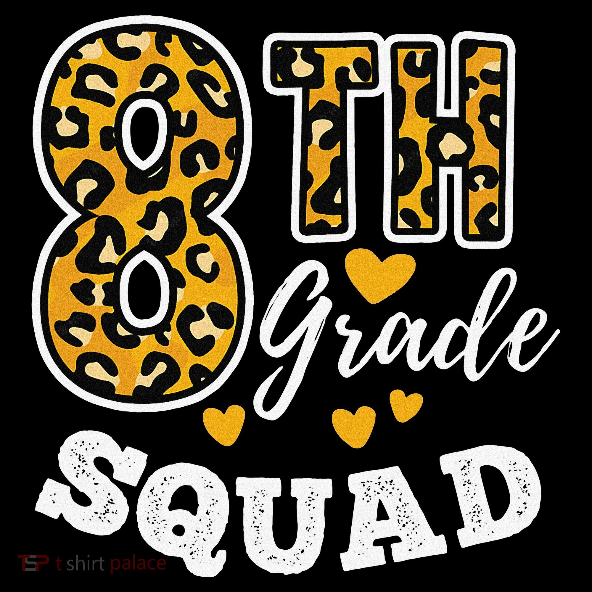 Leopard Print Eighth Grade Teacher 8th Grade Squad Sweatshirt