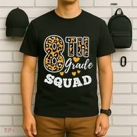 Leopard Print Eighth Grade Teacher 8th Grade Squad T-Shirt thumb 6