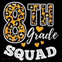 Leopard Print Eighth Grade Teacher 8th Grade Squad Mousepad thumb 1