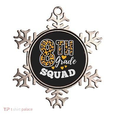 Leopard Print Eighth Grade Teacher 8th Grade Squad Ornament