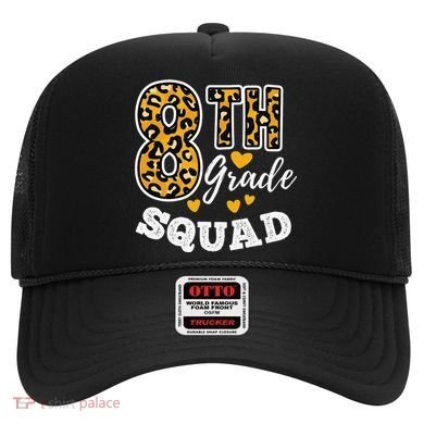 Leopard Print Eighth Grade Teacher 8th Grade Squad Hat