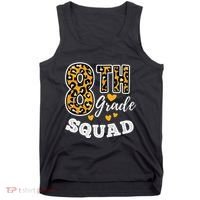 Leopard Print Eighth Grade Teacher 8th Grade Squad Tank Top thumb 0