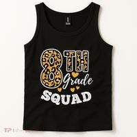 Leopard Print Eighth Grade Teacher 8th Grade Squad Tank Top thumb 2