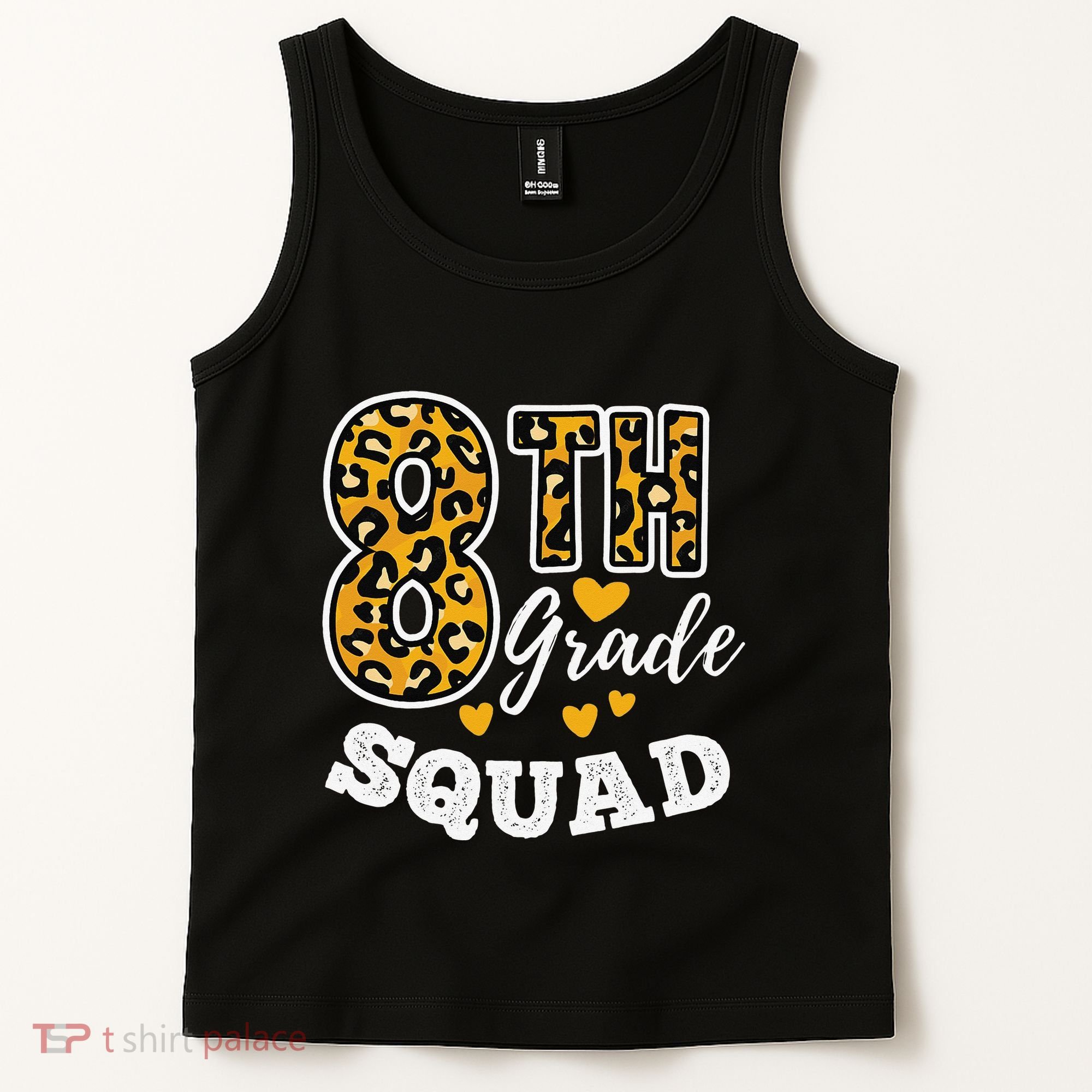 Leopard Print Eighth Grade Teacher 8th Grade Squad Tank Top