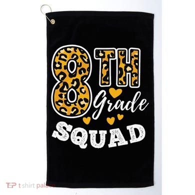 Leopard Print Eighth Grade Teacher 8th Grade Squad Golf Towel