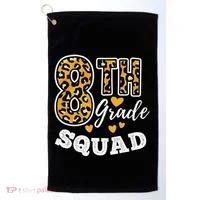 Leopard Print Eighth Grade Teacher 8th Grade Squad Golf Towel thumb 0