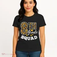Leopard Print Eighth Grade Teacher 8th Grade Squad Women's T-Shirt thumb 4