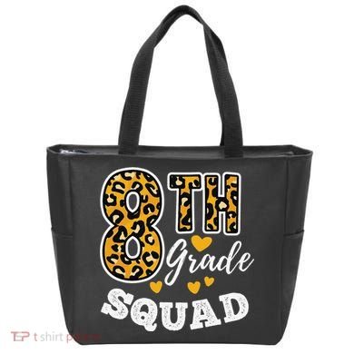 Leopard Print Eighth Grade Teacher 8th Grade Squad Tote Bag