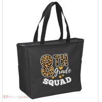 Leopard Print Eighth Grade Teacher 8th Grade Squad Tote Bag thumb 2