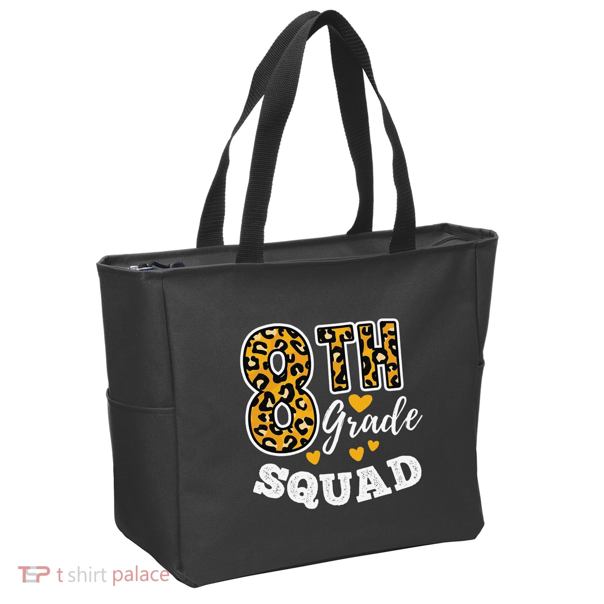 Leopard Print Eighth Grade Teacher 8th Grade Squad Tote Bag