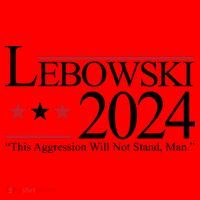 Lebowski Political Election Vote 2024 Santa Hat thumb 1