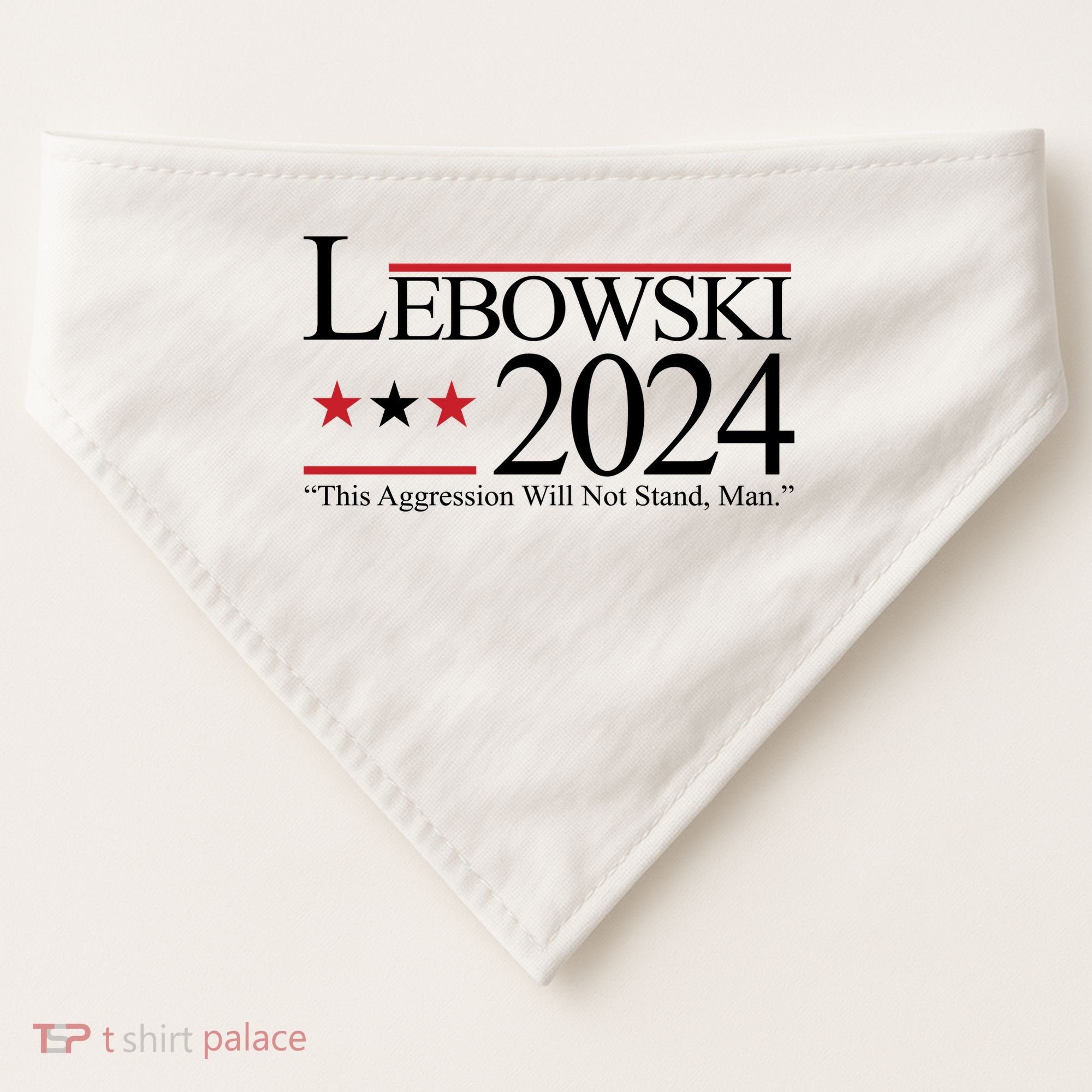 Lebowski Political Election Vote 2024 USA-Made Doggie Bandana