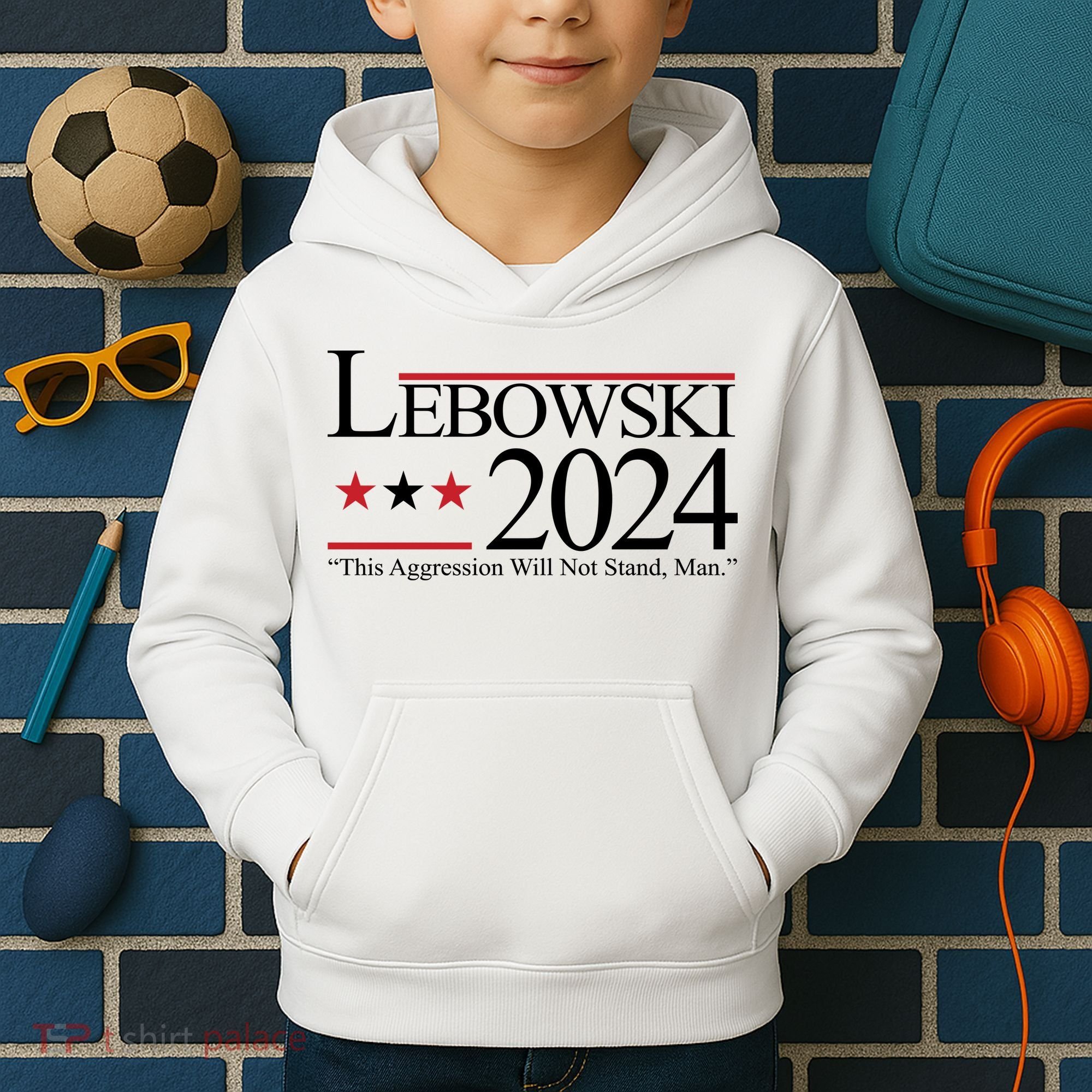 Lebowski Political Election Vote 2024 Kids Hoodie