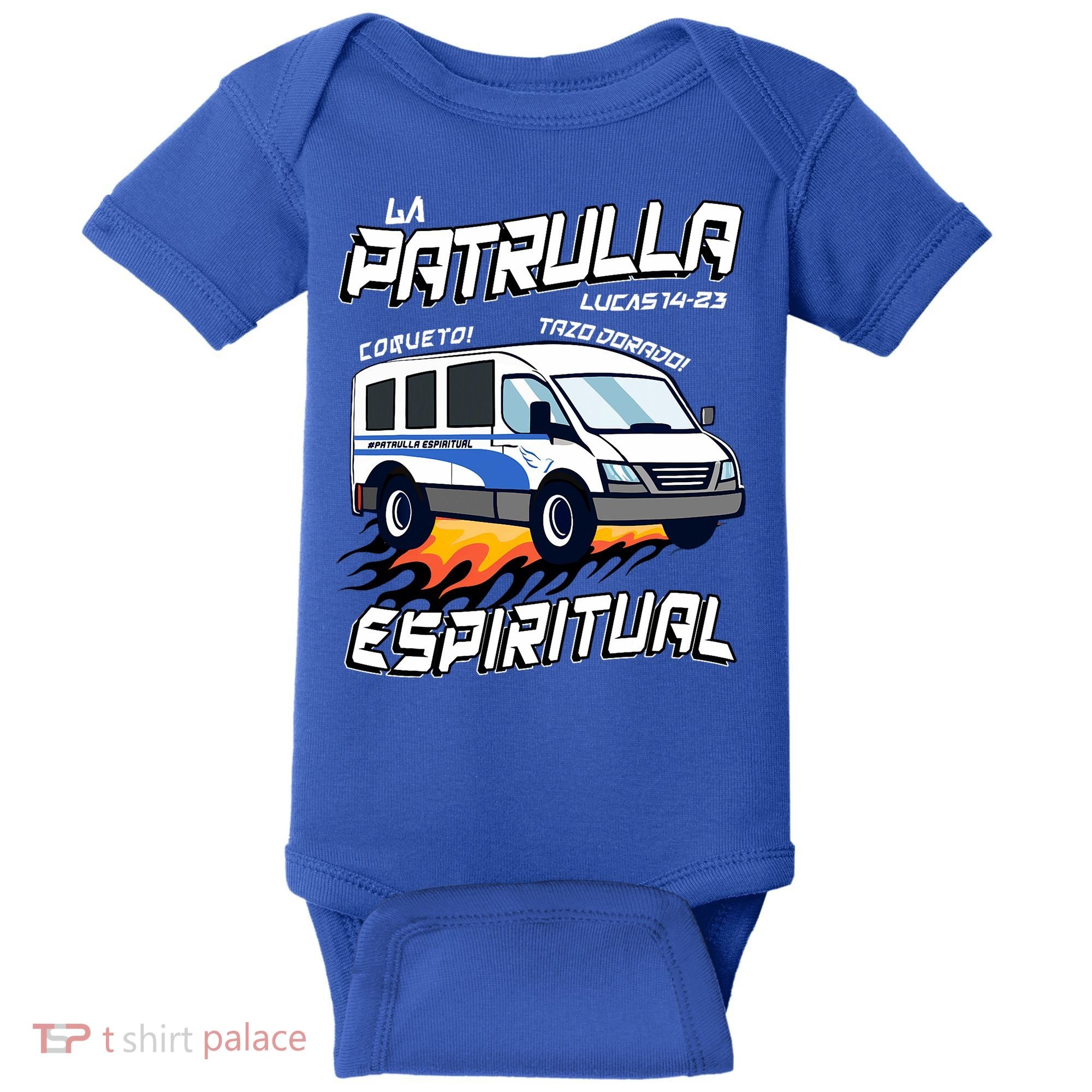 La Patrulla Espiritual Funny Tazo Dorado Mexican Spanish Baby Bodysuit
