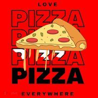 Love Pizza Everywhere Santa Hat thumb 1