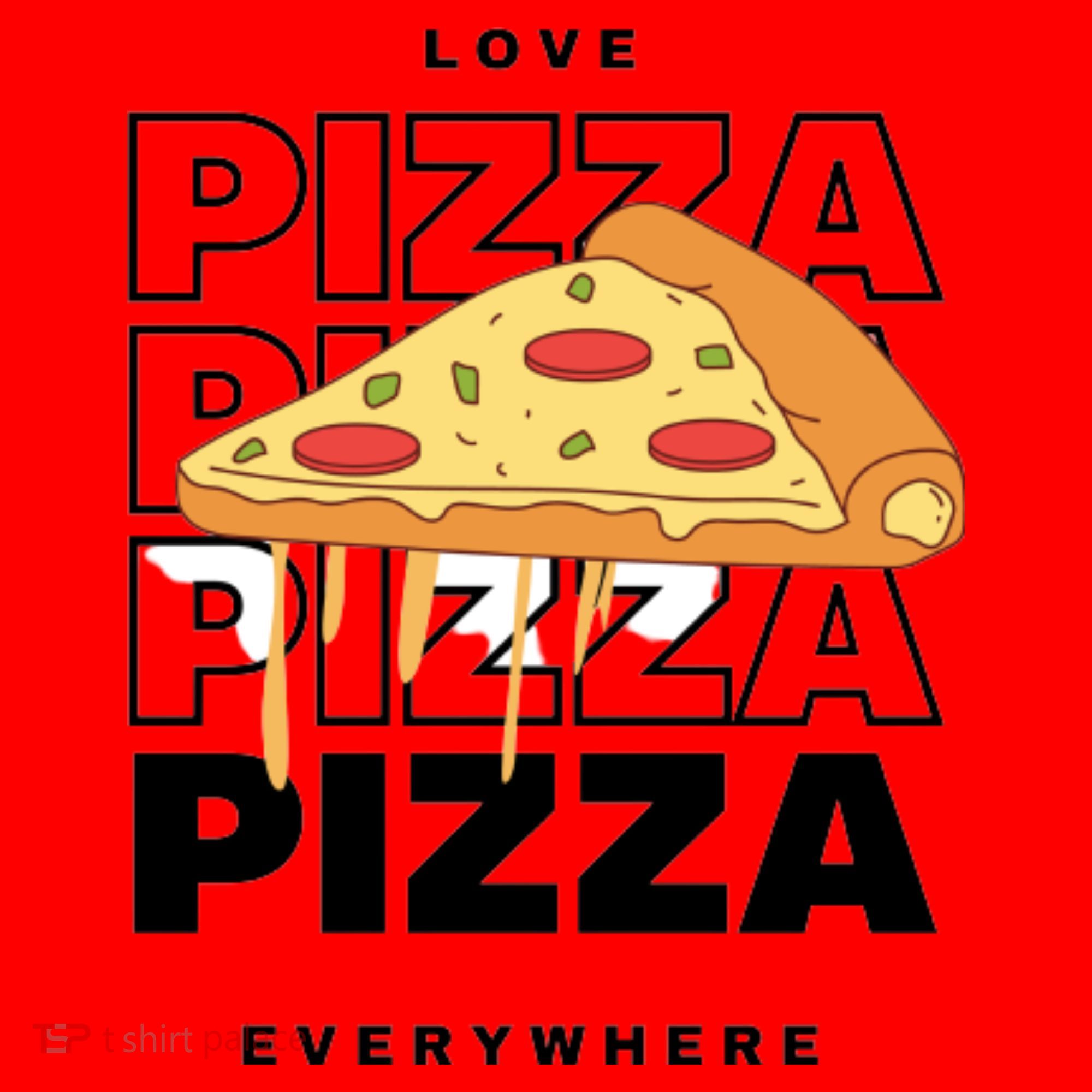 Love Pizza Everywhere Santa Hat