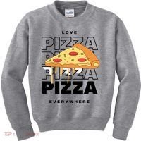 Love Pizza Everywhere Kids Sweatshirt thumb 0