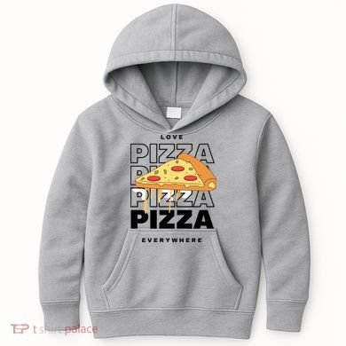 Love Pizza Everywhere Kids Hoodie