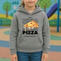 Love Pizza Everywhere Kids Hoodie thumb 3