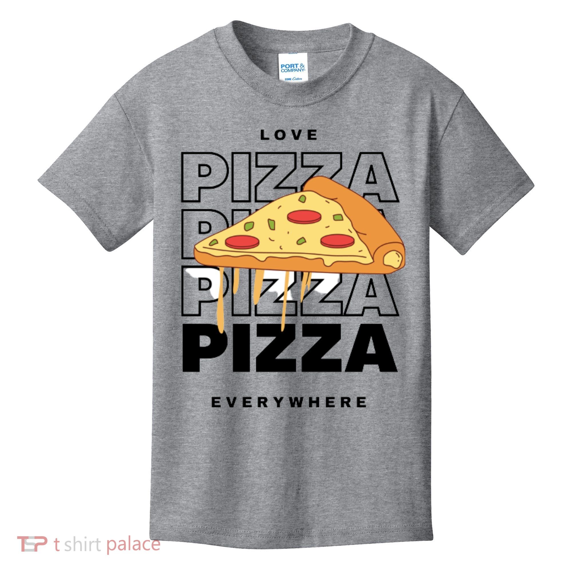 Love Pizza Everywhere Kids T-Shirt