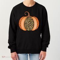Leopard Pumpkin Fall Holiday Women's Sweatshirt thumb 0