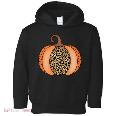 Leopard Pumpkin Fall Holiday Toddler Hoodie