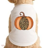 Leopard Pumpkin Fall Holiday Doggie Tank thumb 0