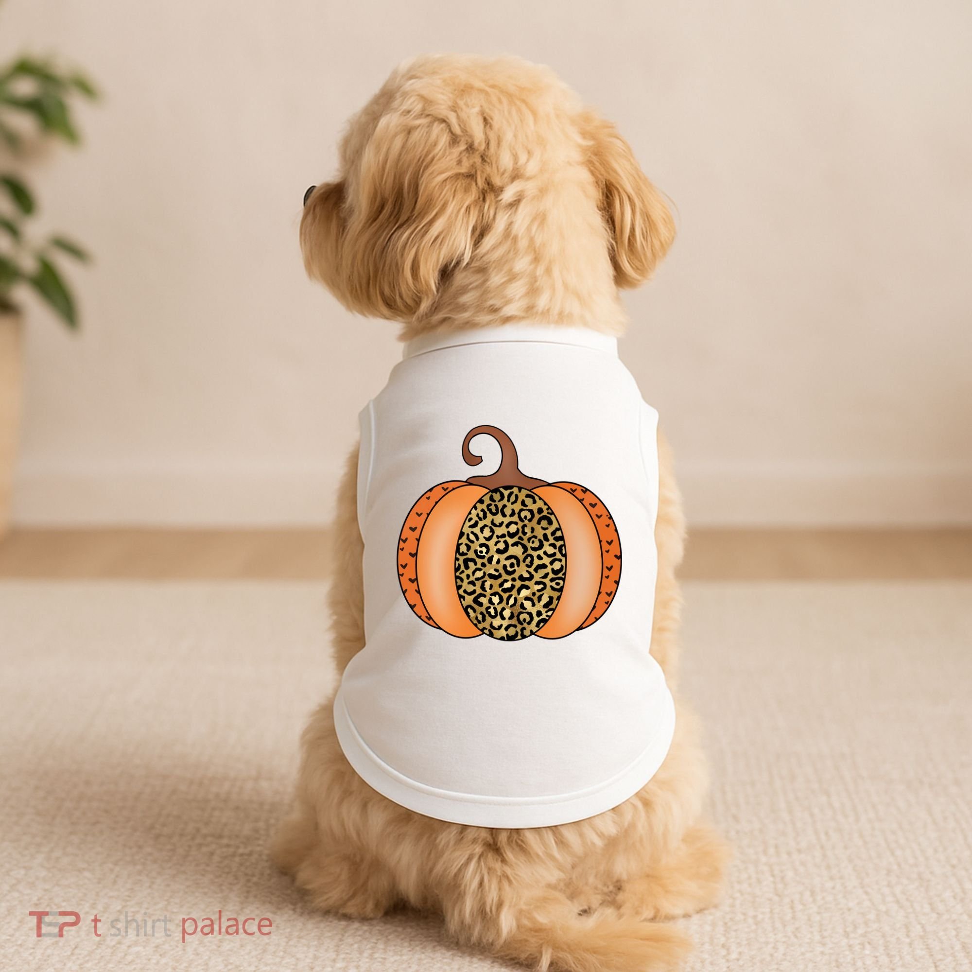 Leopard Pumpkin Fall Holiday Doggie Tank