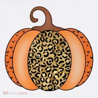 Leopard Pumpkin Fall Holiday USA-Made Doggie Bandana thumb 2