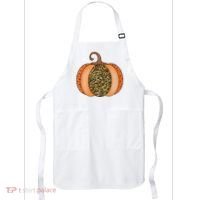Leopard Pumpkin Fall Holiday Apron thumb 0