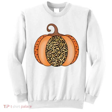 Leopard Pumpkin Fall Holiday Sweatshirt