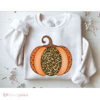 Leopard Pumpkin Fall Holiday Sweatshirt thumb 2