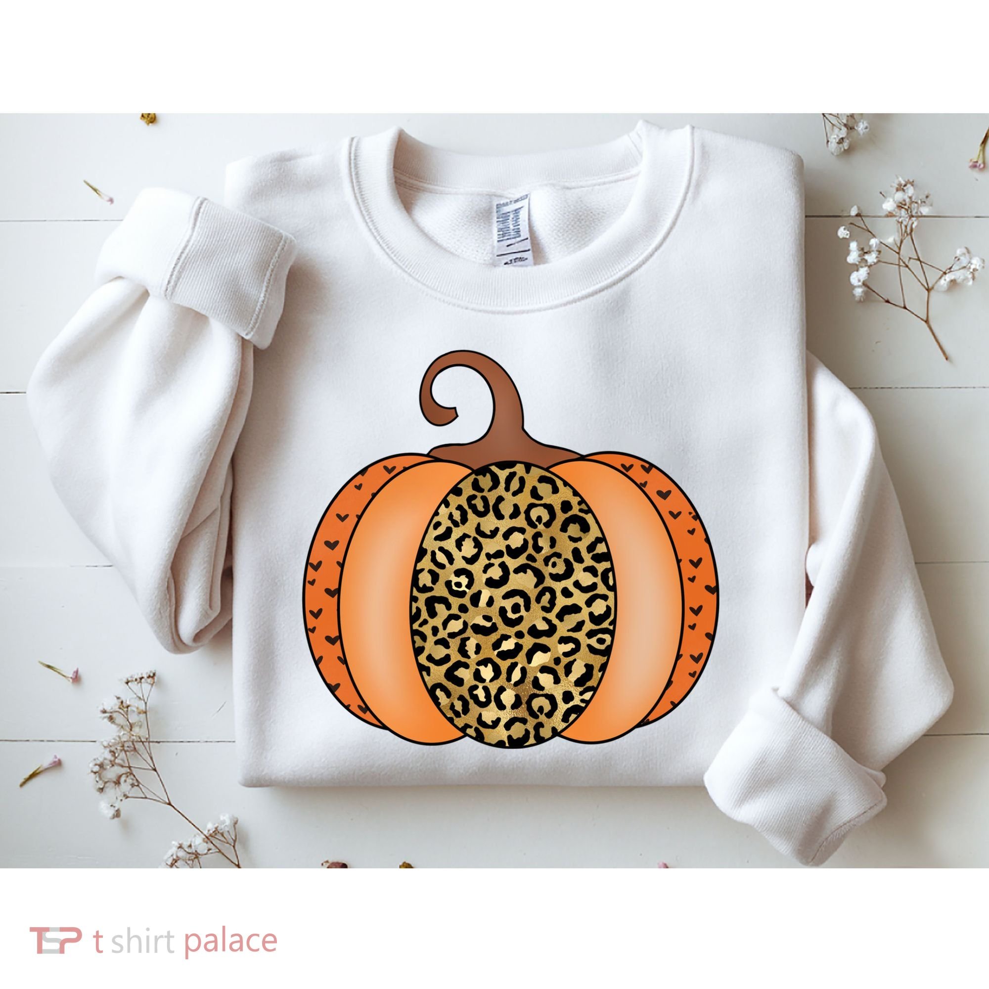 Leopard Pumpkin Fall Holiday Sweatshirt