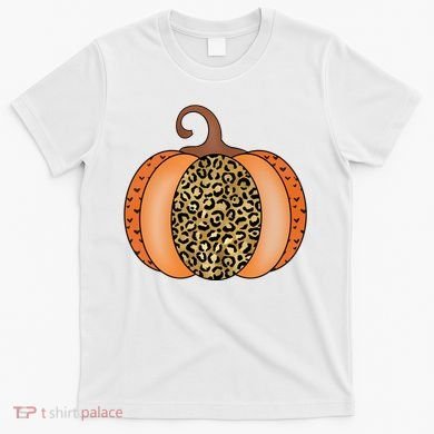 Leopard Pumpkin Fall Holiday T-Shirt