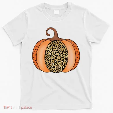 Leopard Pumpkin Fall Holiday T-Shirt