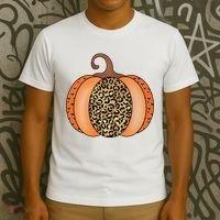 Leopard Pumpkin Fall Holiday T-Shirt thumb 3