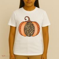 Leopard Pumpkin Fall Holiday T-Shirt thumb 4