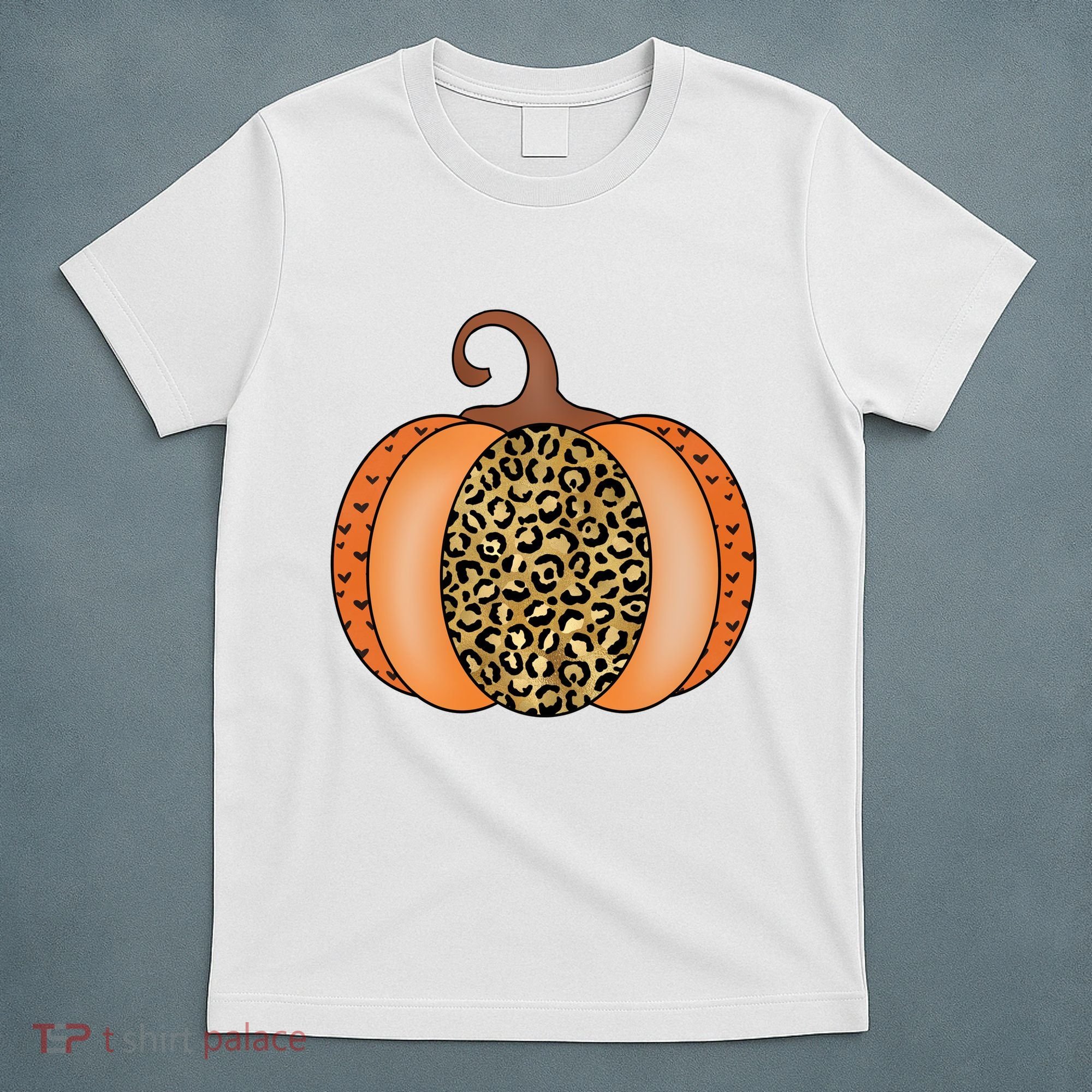 Leopard Pumpkin Fall Holiday T-Shirt