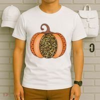Leopard Pumpkin Fall Holiday T-Shirt thumb 6
