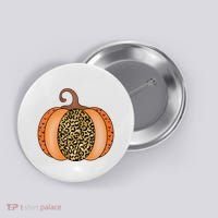 Leopard Pumpkin Fall Holiday Button thumb 0