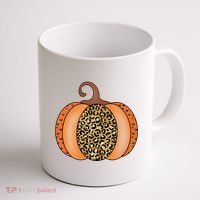 Leopard Pumpkin Fall Holiday Coffee Mug thumb 1
