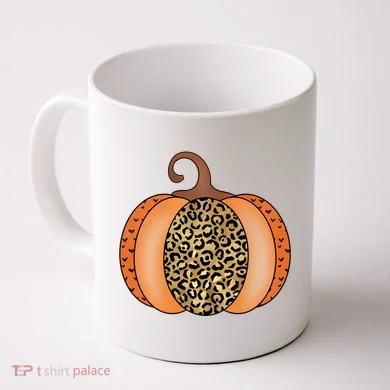 Leopard Pumpkin Fall Holiday Coffee Mug