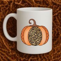 Leopard Pumpkin Fall Holiday Coffee Mug thumb 2