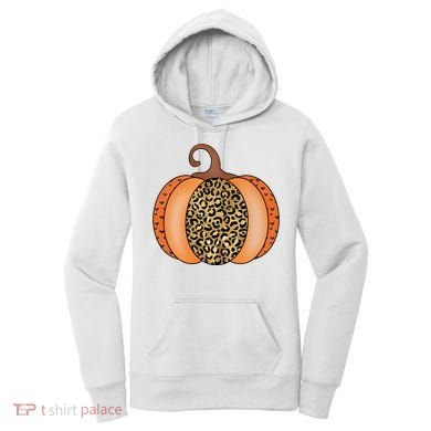 Leopard Pumpkin Fall Holiday Women's Hoodie
