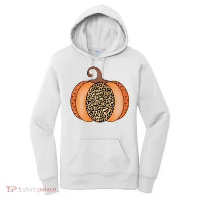 Leopard Pumpkin Fall Holiday Women's Hoodie