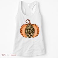 Leopard Pumpkin Fall Holiday Women's Tank Top thumb 0